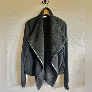 Black Swearshirt Sherpa Size Large